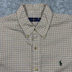 Ralph Lauren Long Sleeve Button Down Shirt Mens Large Multicolor Check Plaid
